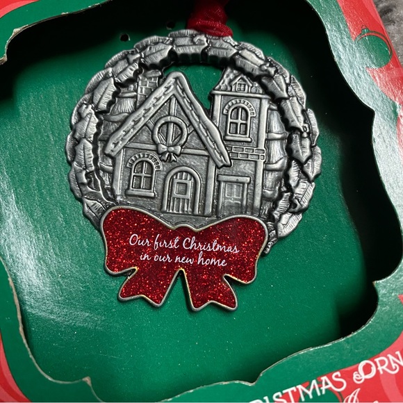 Silver Our First Christmas in Our New Home Christmas Ornament by Gloria Duchin - Picture 2 of 4